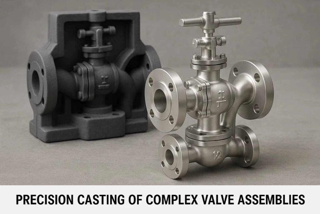 precision casting of complex valve